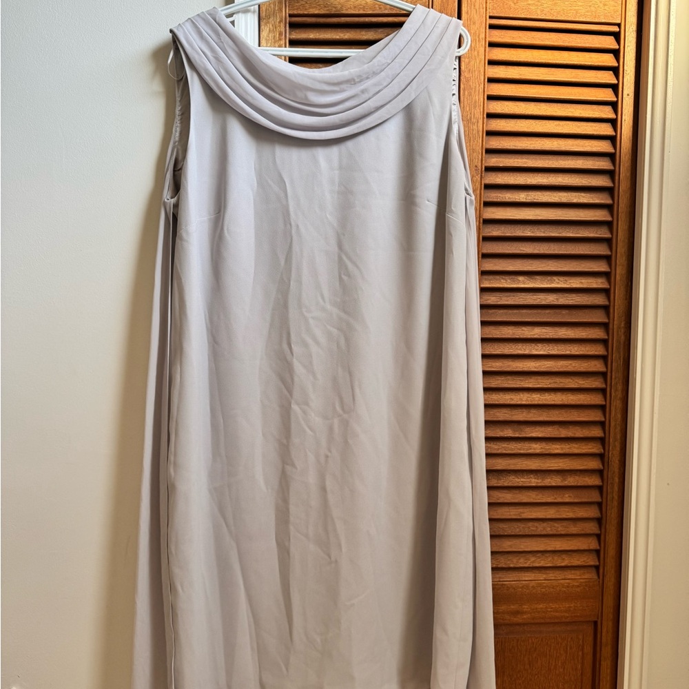 Elegant Gray Jacques Vert Sleeveless Dress